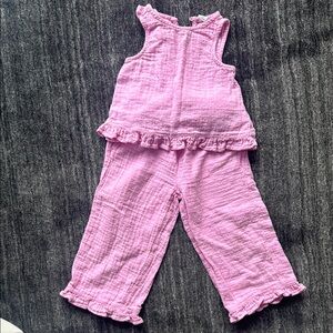 Pink Ruffled Baby Outfit